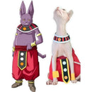 Roupas de Gato Sem Pêlos Dragon Ball Deus da Destruição Beerus - Tartaruga Shop