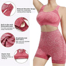 Conjunto Fitness Sem Costura Para Mulheres, Shorts de Ginástica - Tartaruga Shop