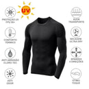 Pacote com 2 Camisetas Proteção Térmica Solar Ideal Para Ciclismo Compressão Segunda Pele Tecido Gelado UV 50 + Várias Cores - Tartaruga Shop